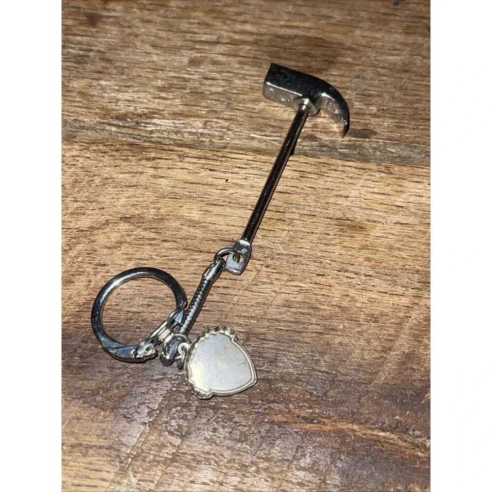 Vintage Mini Hammer Key Ring Small Hammer Keychain - California Souvenir - Japan